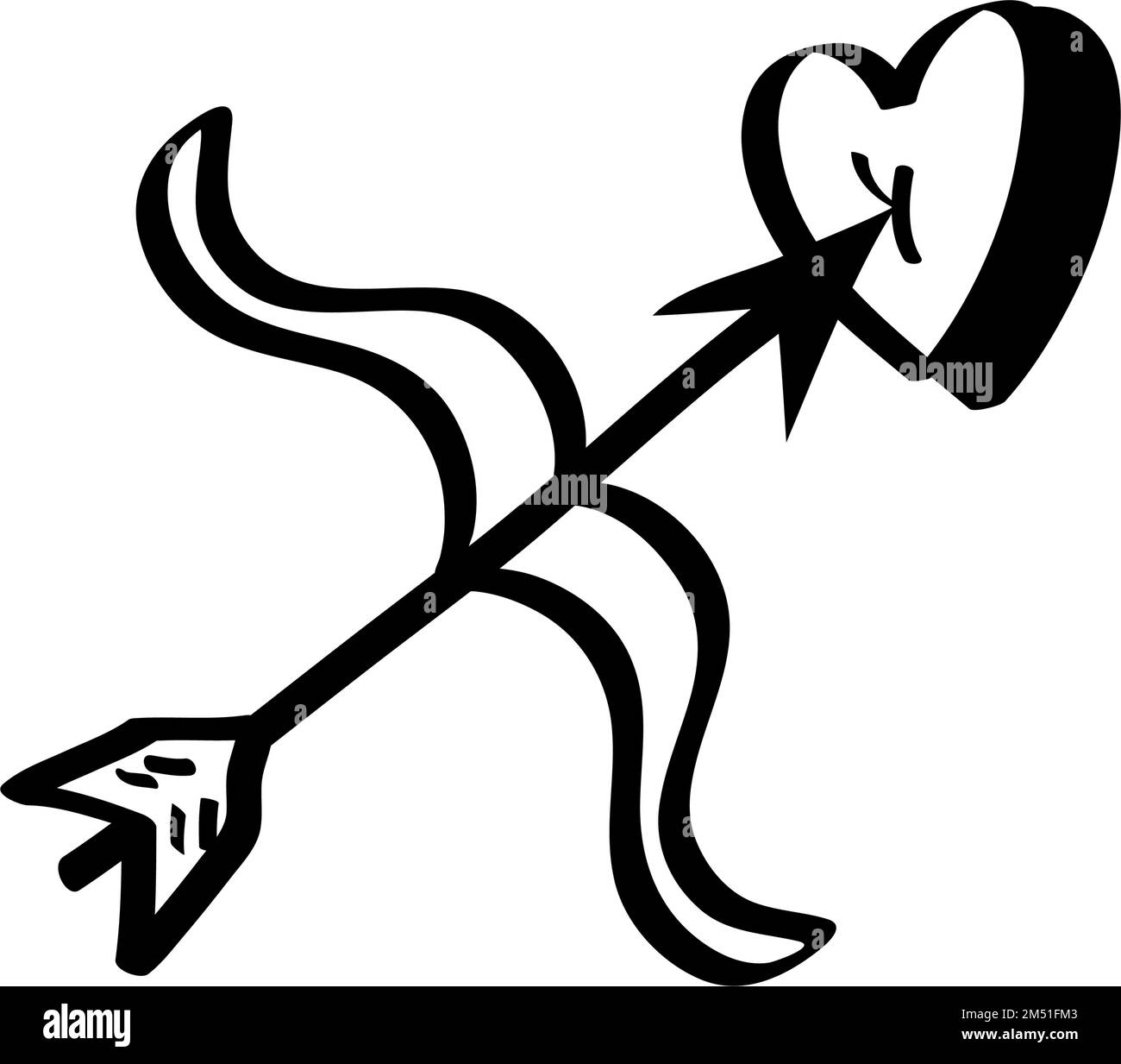 love arrow and heart Stock Vector Image & Art - Alamy