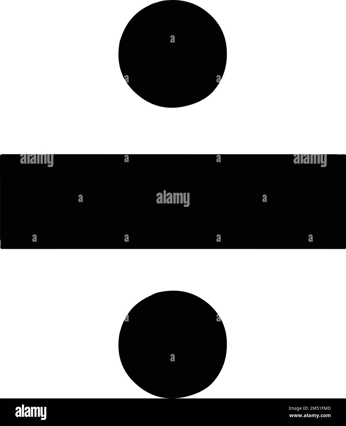 Basic mathematical symbol. division symbol sign. isolated Stock Vector