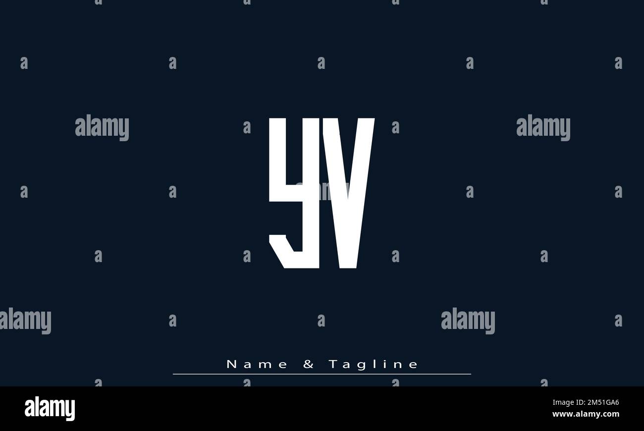 Alphabet letters Initials Monogram logo YV , VY Stock Vector
