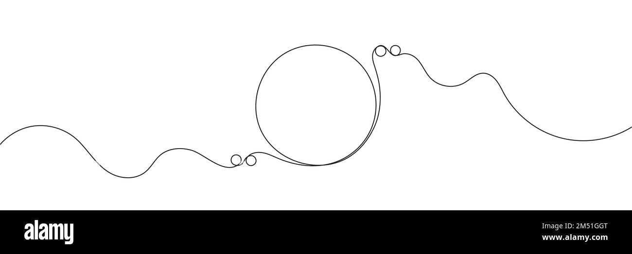 Continuous one line drawing of speech, bubble empty. Line cloud
