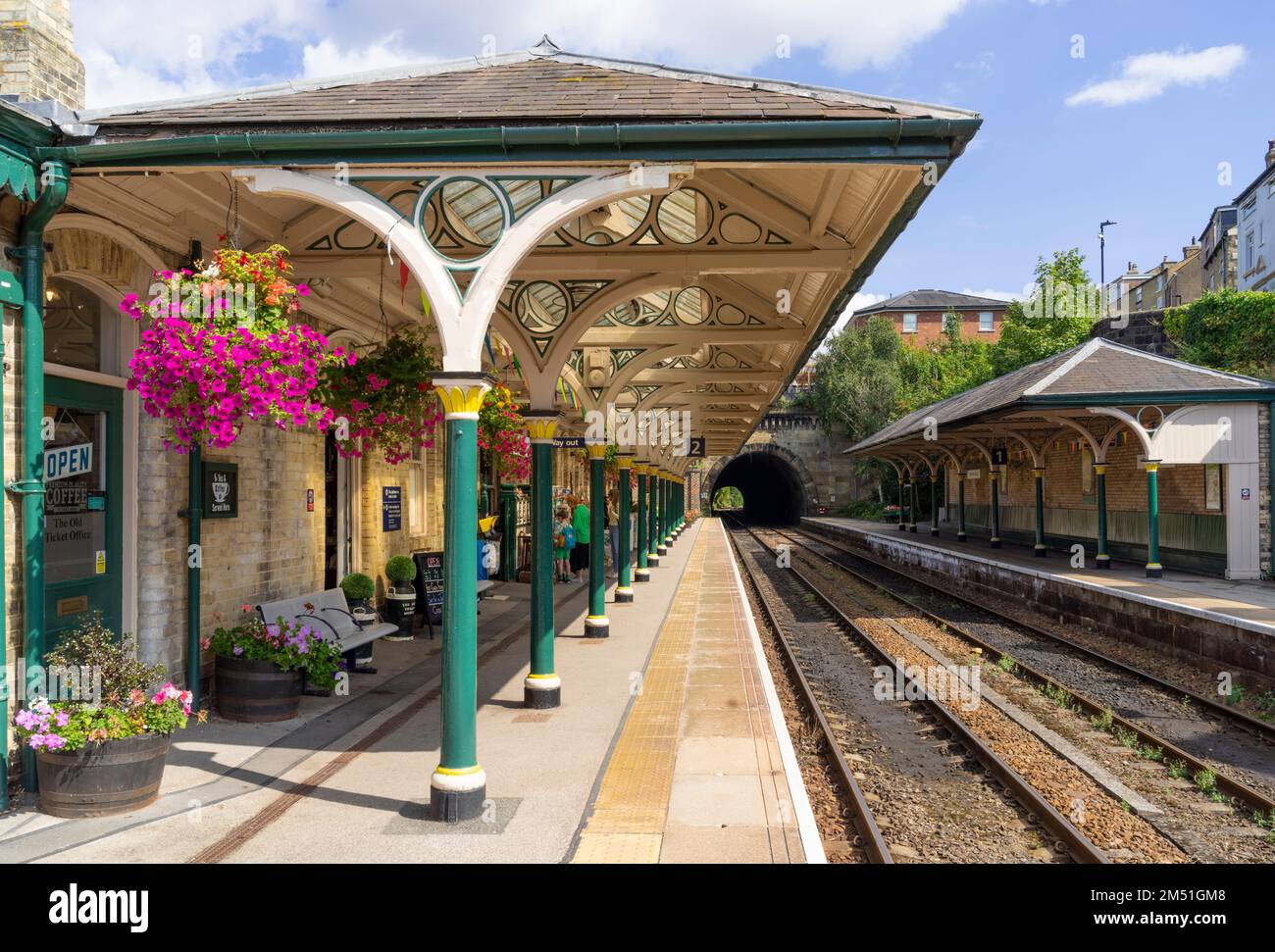 Knaresborough North Yorkshire Knaresborough train station platform  Knaresborough station Yorkshire England UK GB Europe Stock Photo