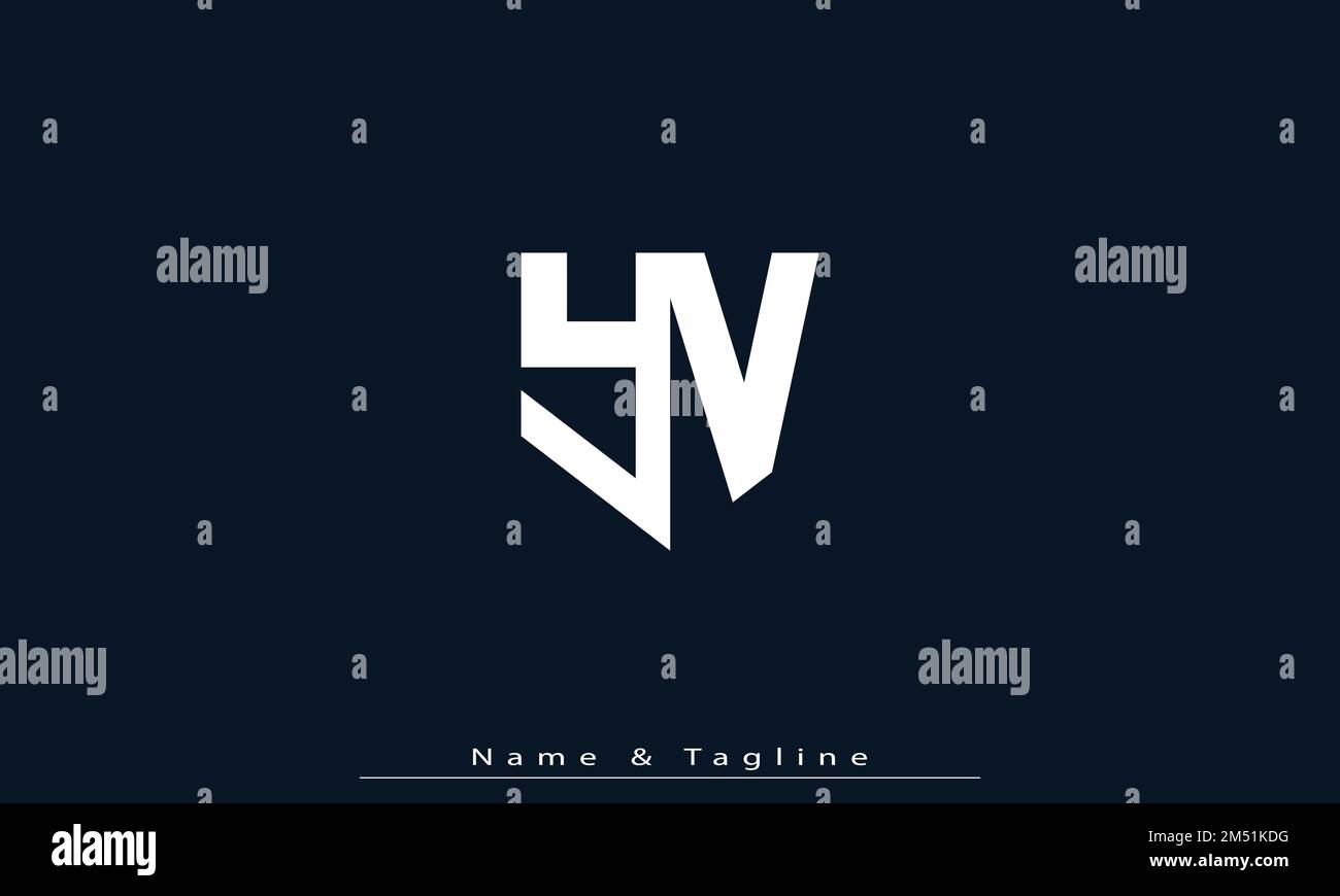 Alphabet letters Initials Monogram logo YV , VY Stock Vector