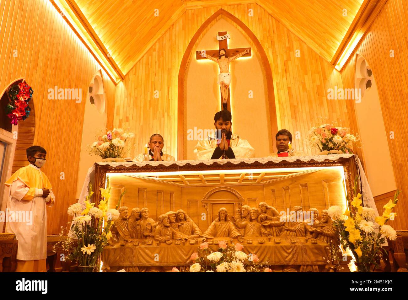 December 24, 2022, Srinagar, Jammu and Kashmir, India A Christian