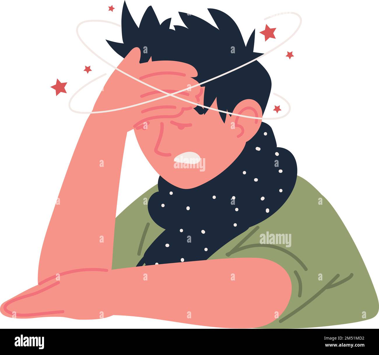 sick man with headache Stock Vector Image & Art - Alamy