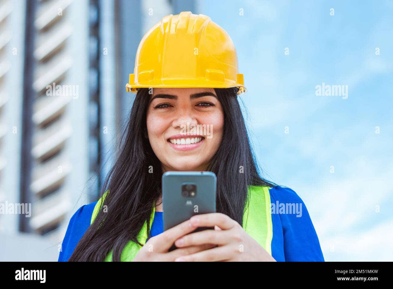 Woman wears smart helmet hi-res stock photography and images - Alamy