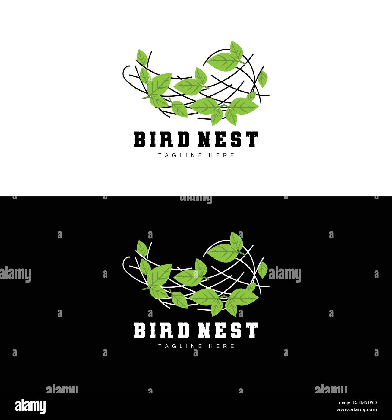 Bird's Nest Logo Design, Bird House Vector For Eggs, Bird Tree Logo
