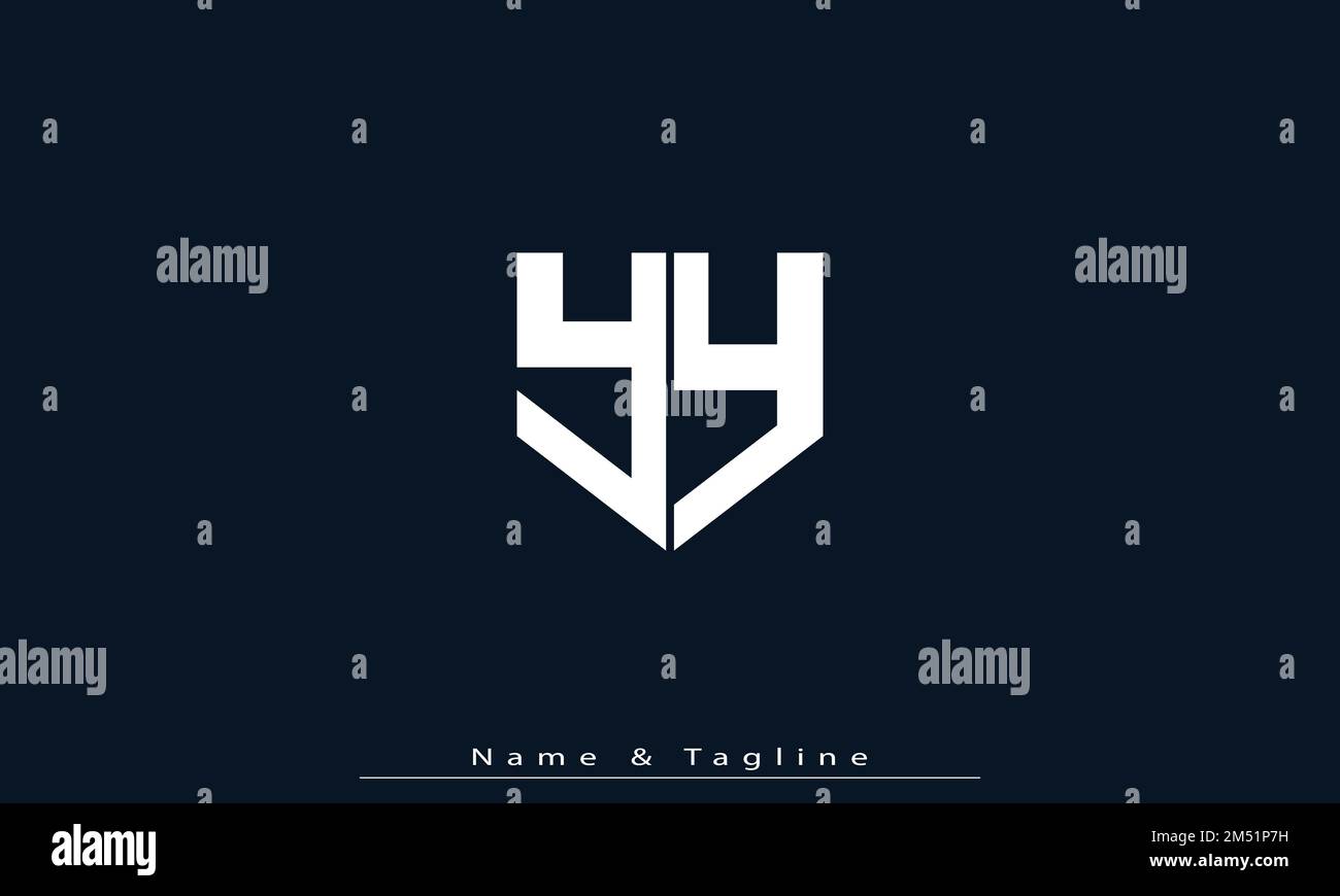 Alphabet letters Initials Monogram logo YY Stock Vector
