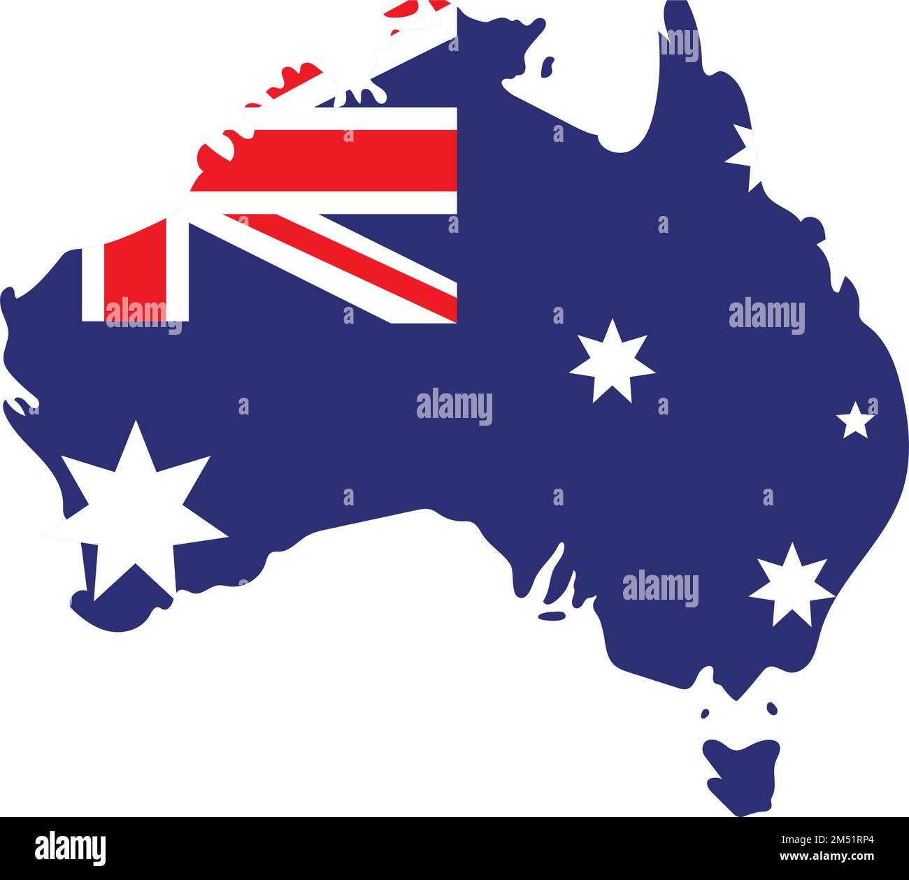 Australian Map And Flag Stock Vector Image & Art - Alamy