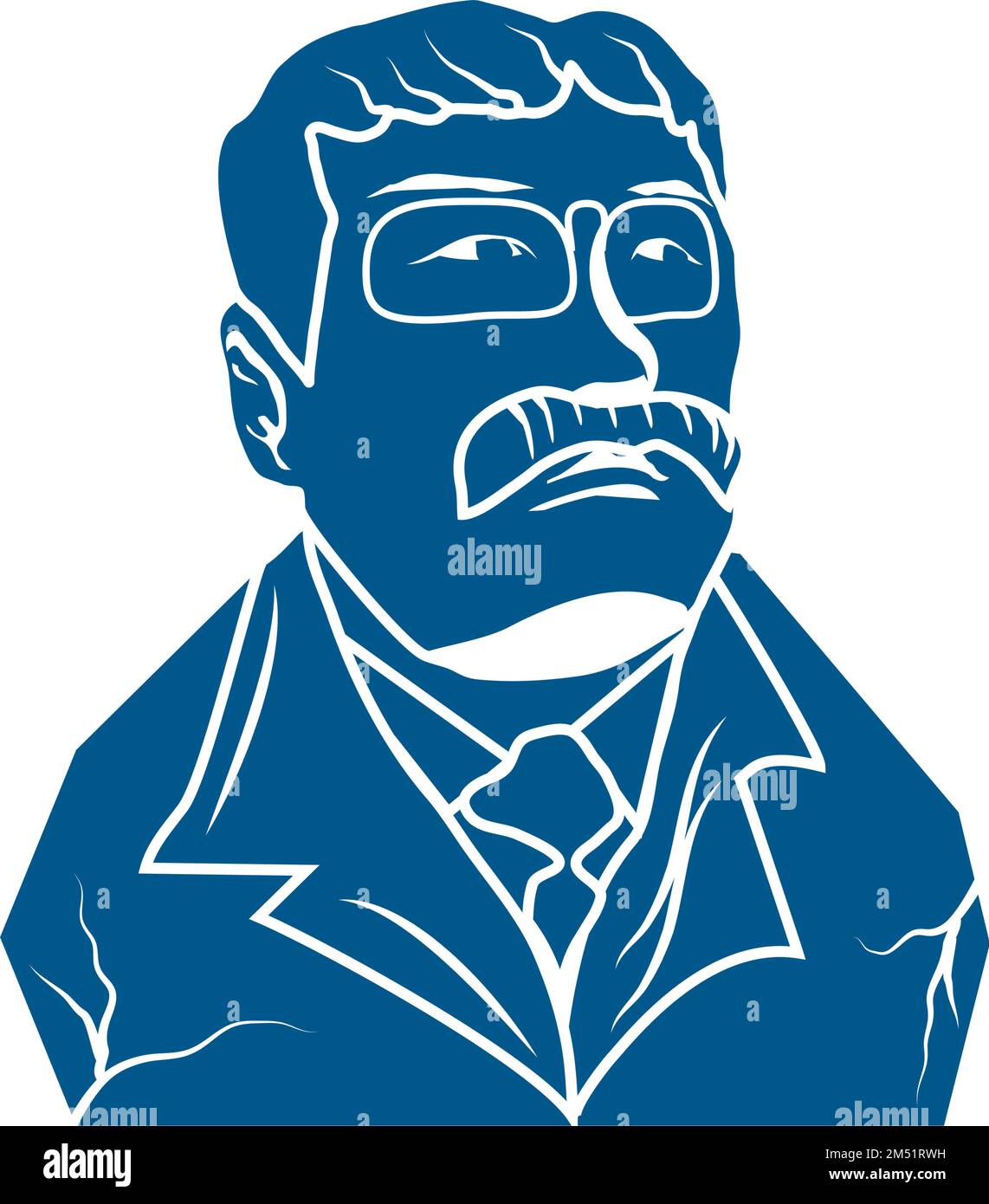 Theodore Roosevelt icon Stock Vector