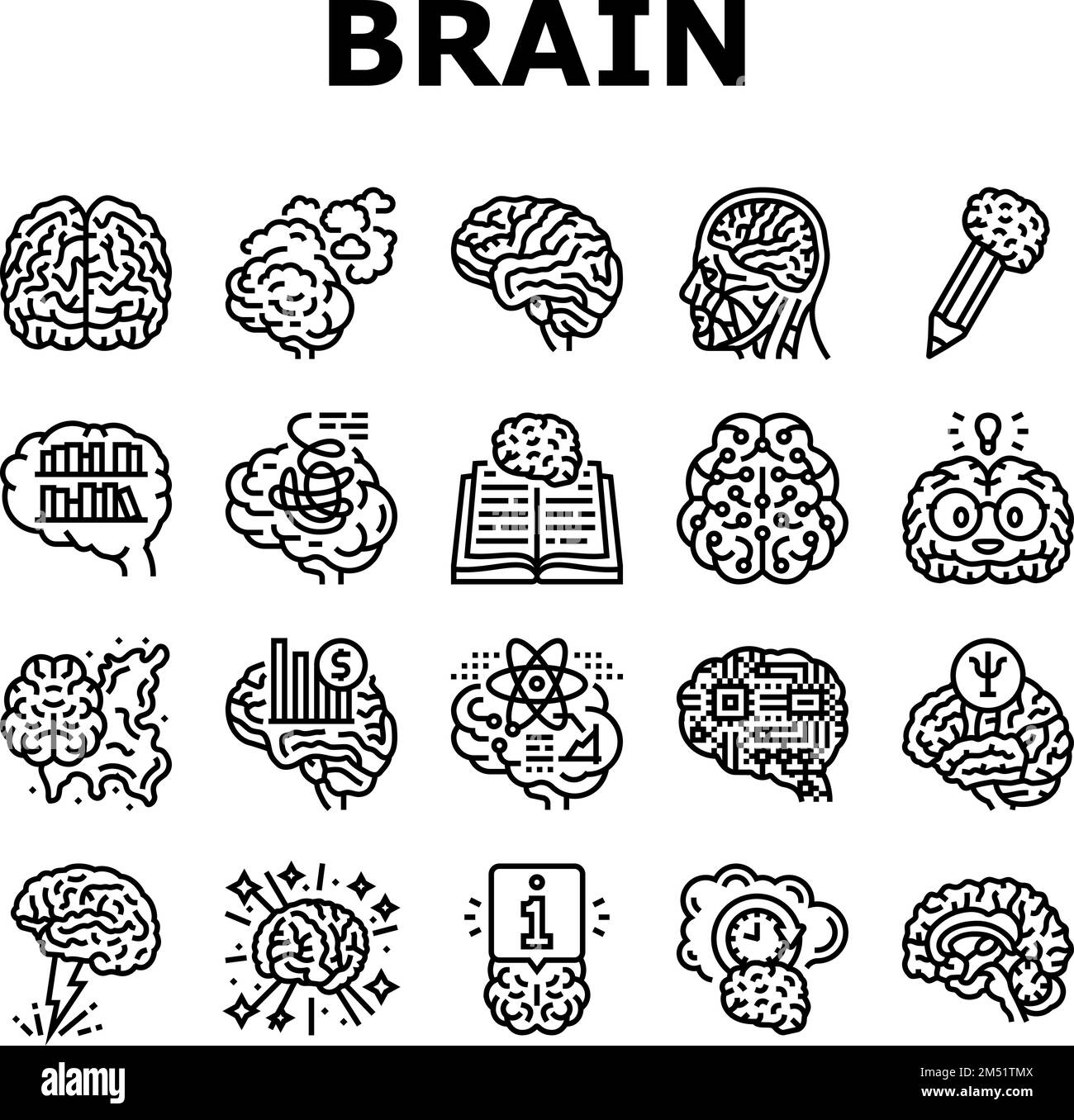 profile human head brain intelligent Stock Vector Image & Art - Alamy