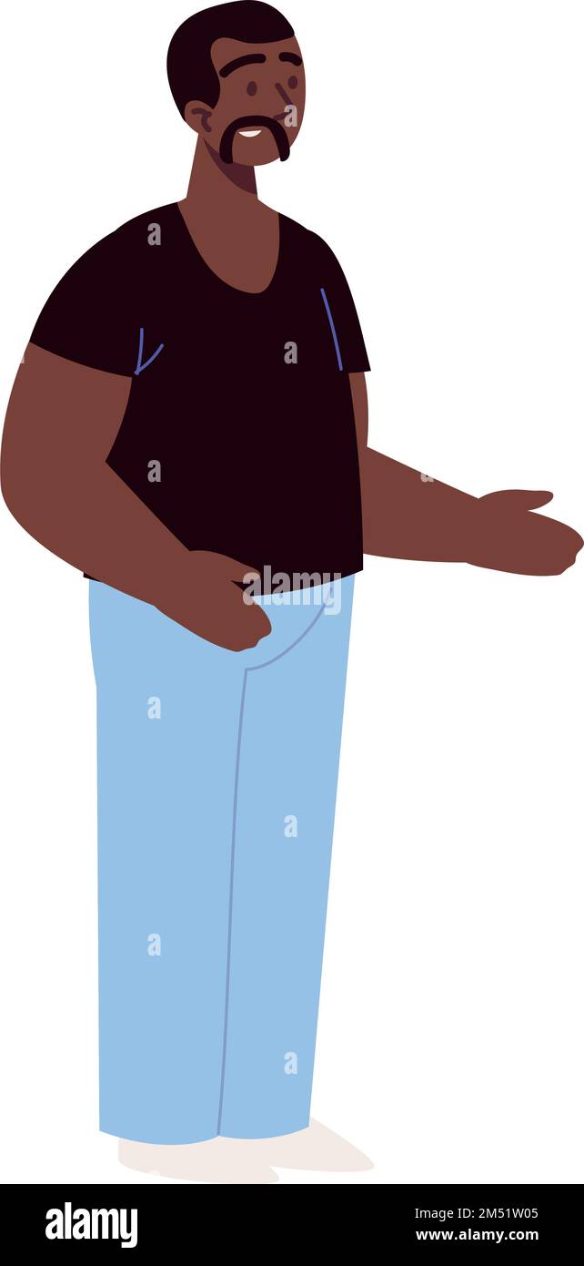 Happy smiling afro american male Stock Vector Images - Alamy