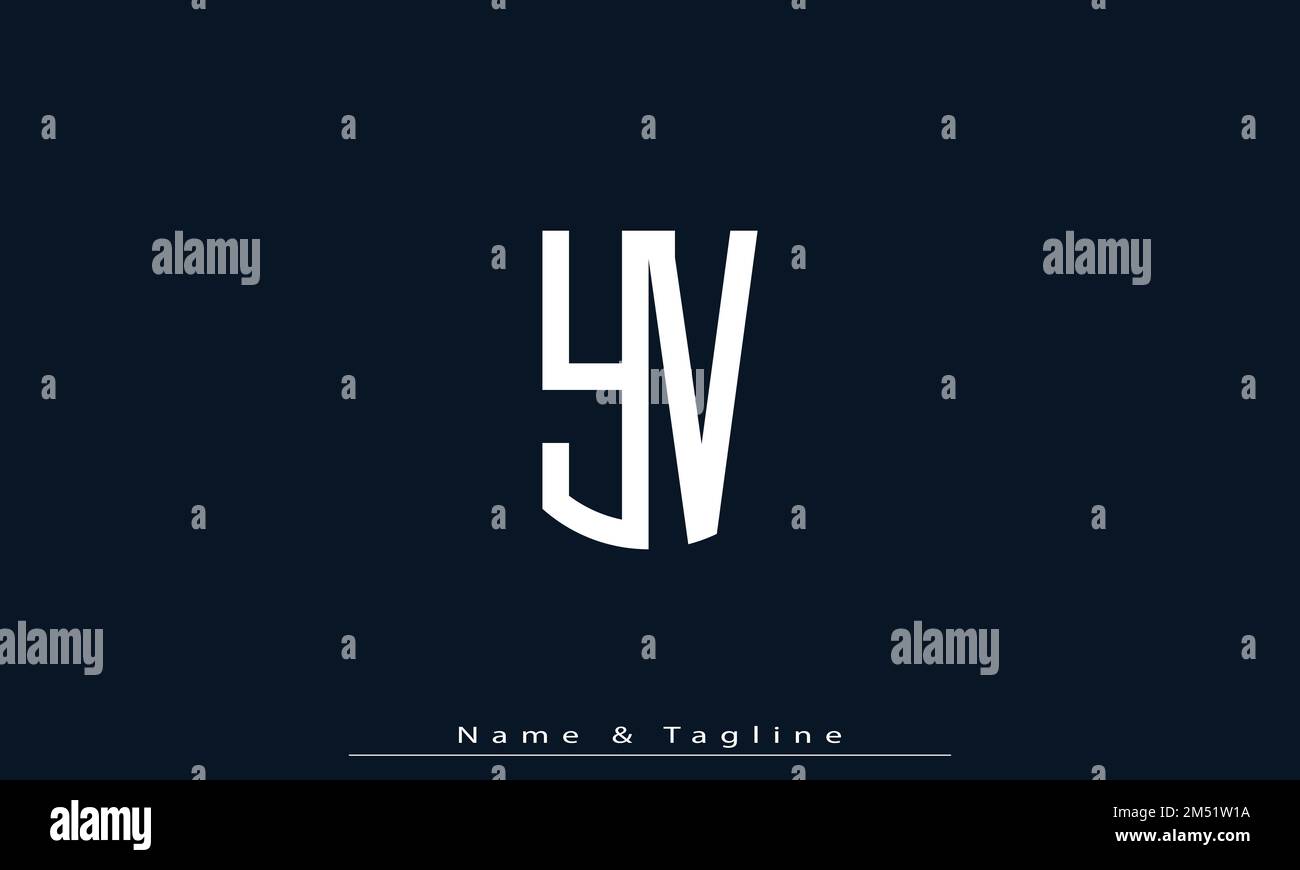 Alphabet letters Initials Monogram logo YV , VY Stock Vector
