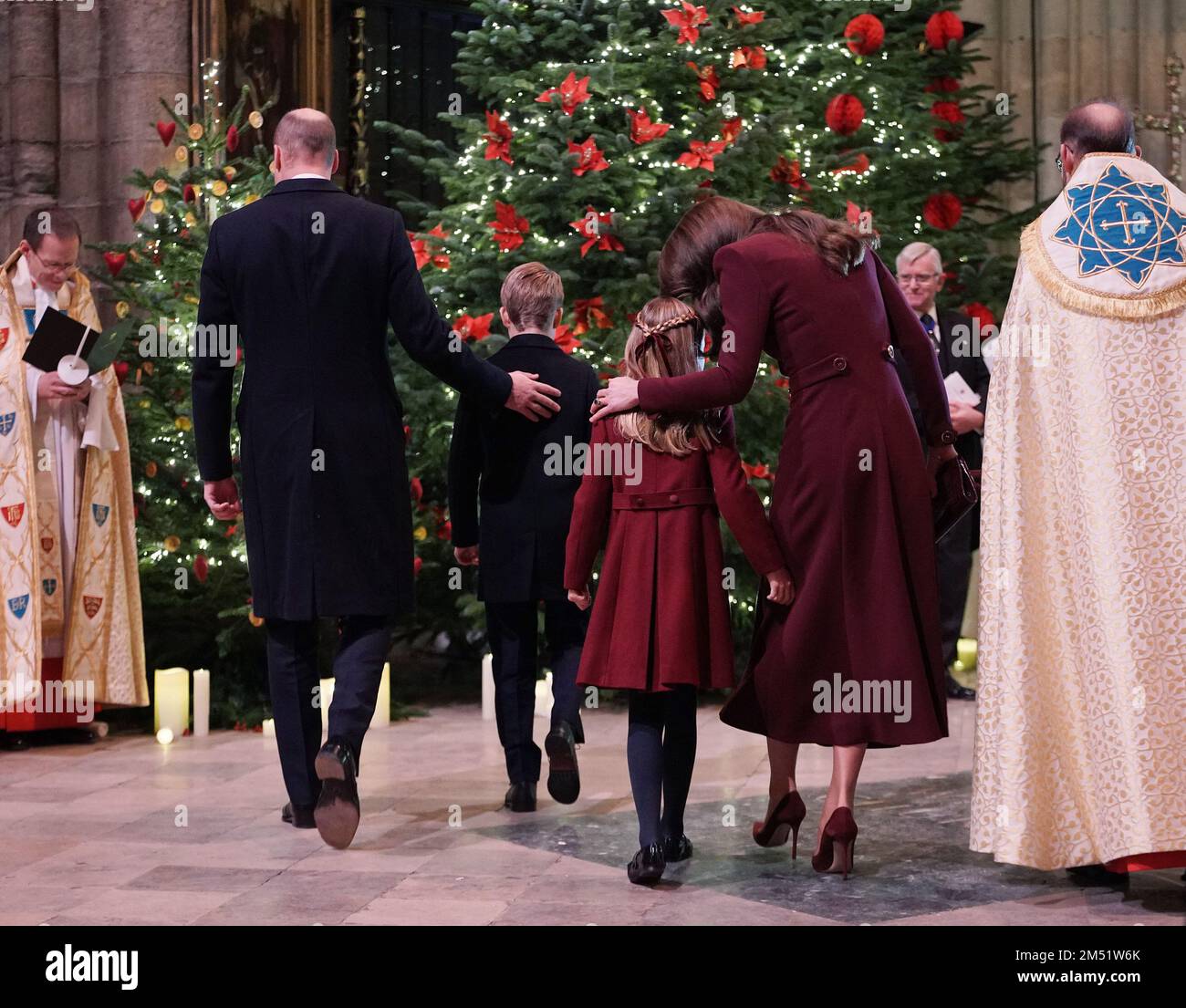 (left to right) The Prince of Wales, Prince George, Princess Charlotte ...