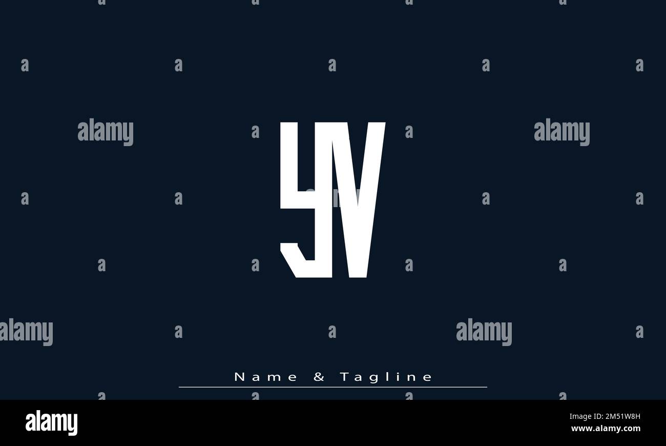 Alphabet letters Initials Monogram logo YV , VY Stock Vector