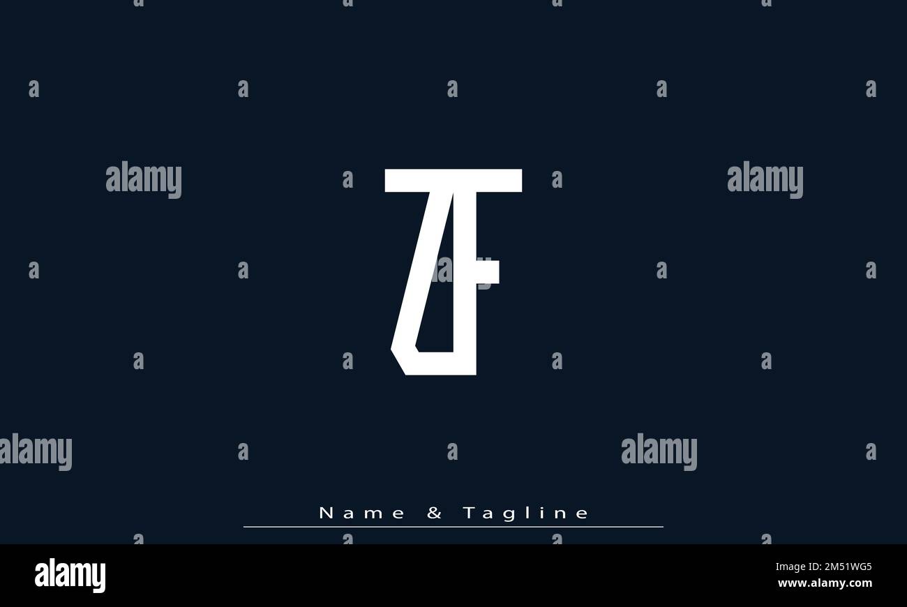 Alphabet letters Initials Monogram logo ZF , FZ Stock Vector