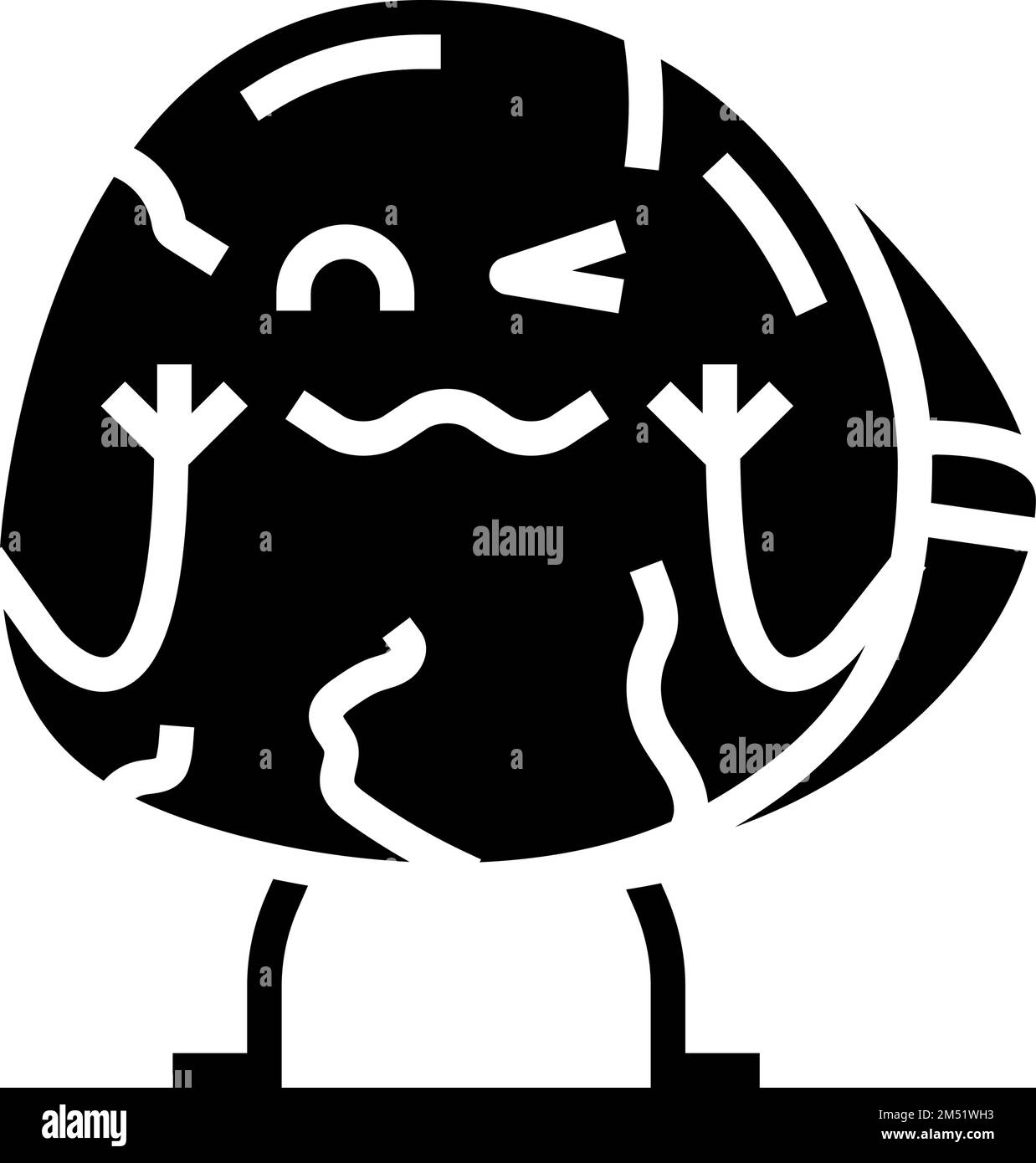 ham meat character glyph icon vector illustration Stock Vector Image