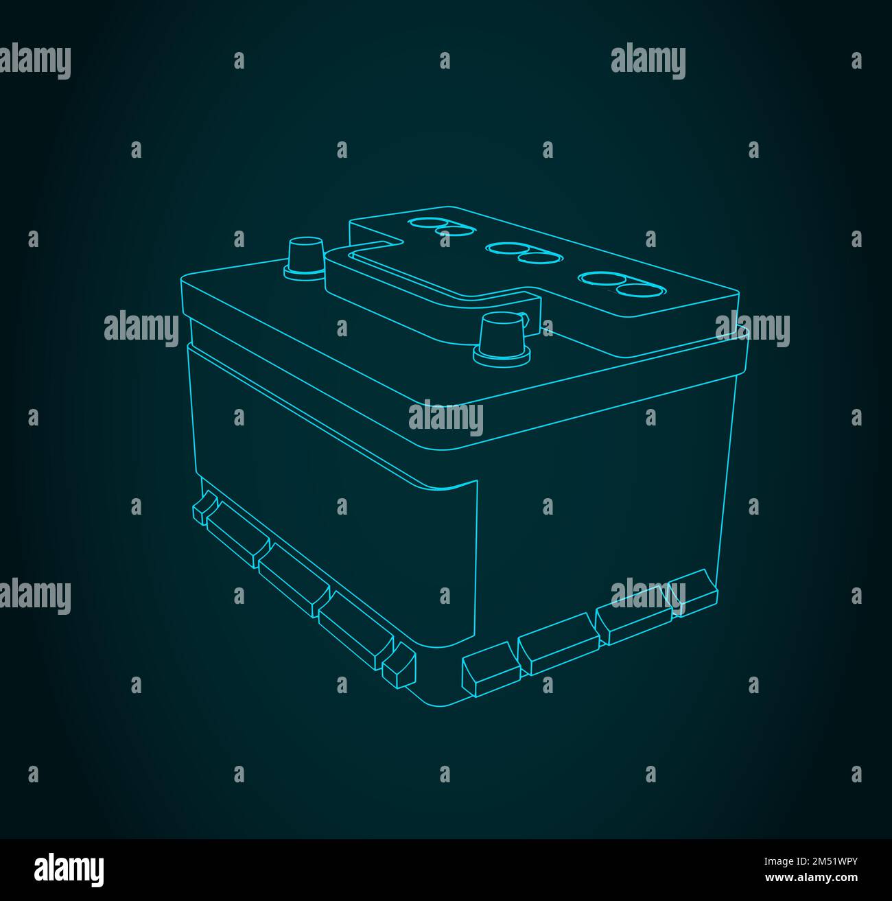 Stylized vector illustration of drawings of car battery Stock Vector