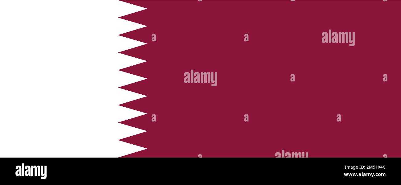 Qatar official flag, correct colors and proportions. National Qatari