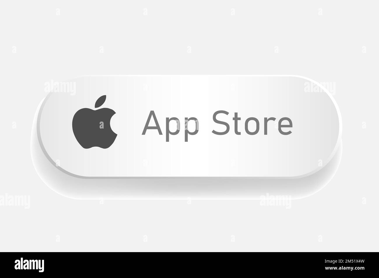 Apple logo sign on white button. Stock Vector