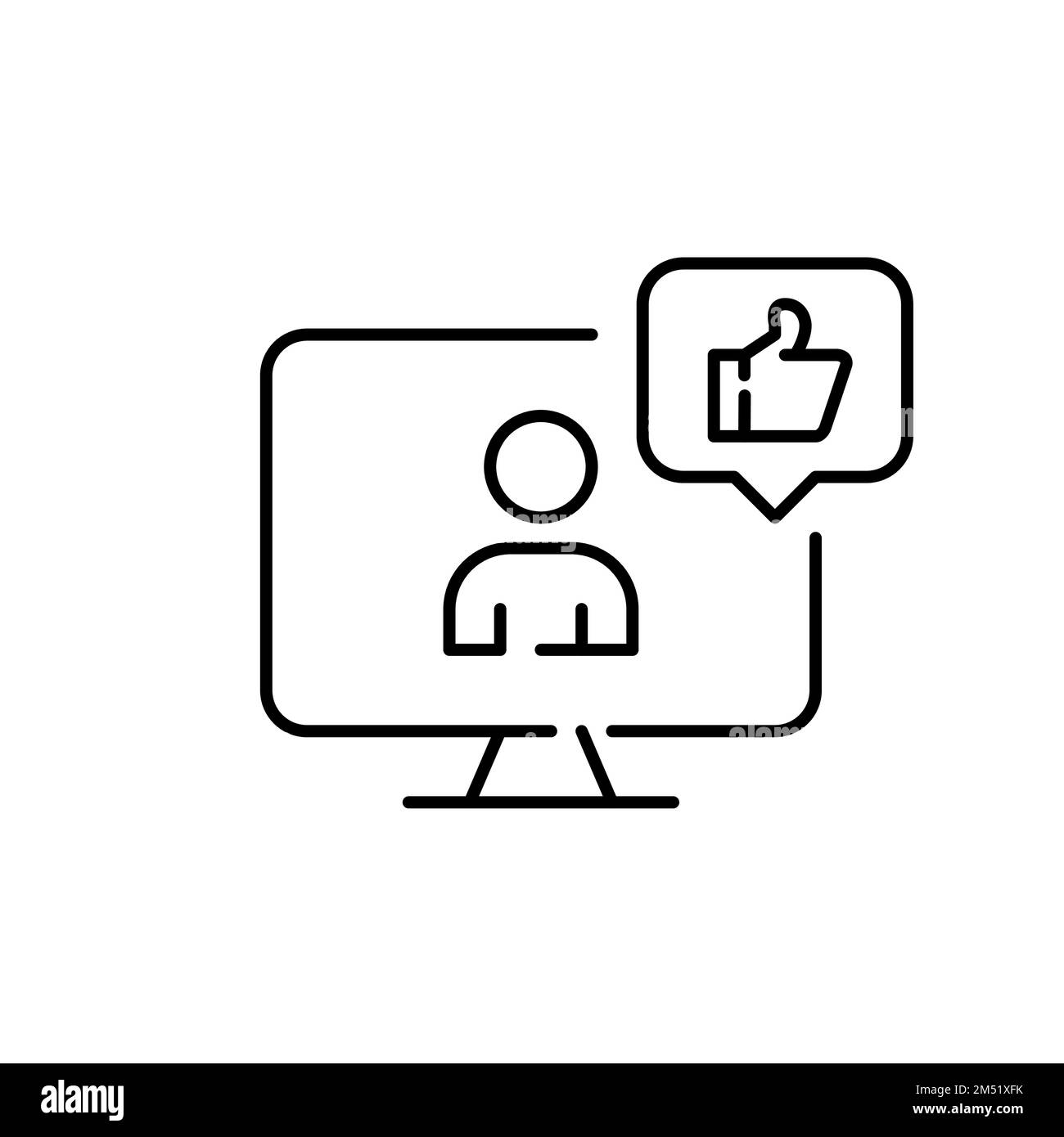 Social media user avatar giving thumbs up reaction. Pixel perfect