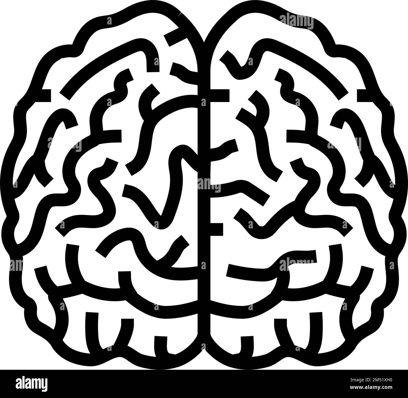 brain human line icon vector illustration Stock Vector Image & Art - Alamy
