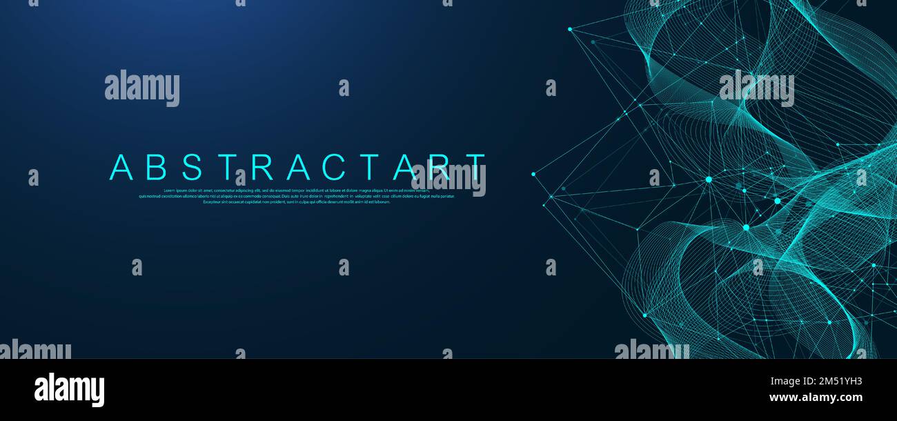 Global network connection concept. Big data visualization. Social network communication in the global computer networks. Internet technology. Business Stock Vector