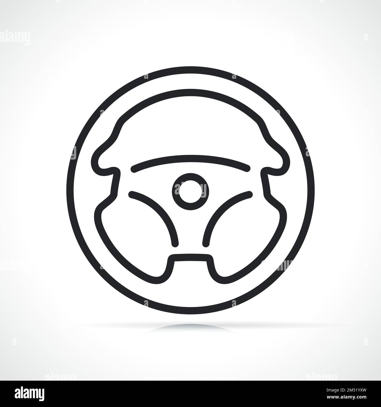 Illustration of car steering wheel line icon Stock Vector Image & Art