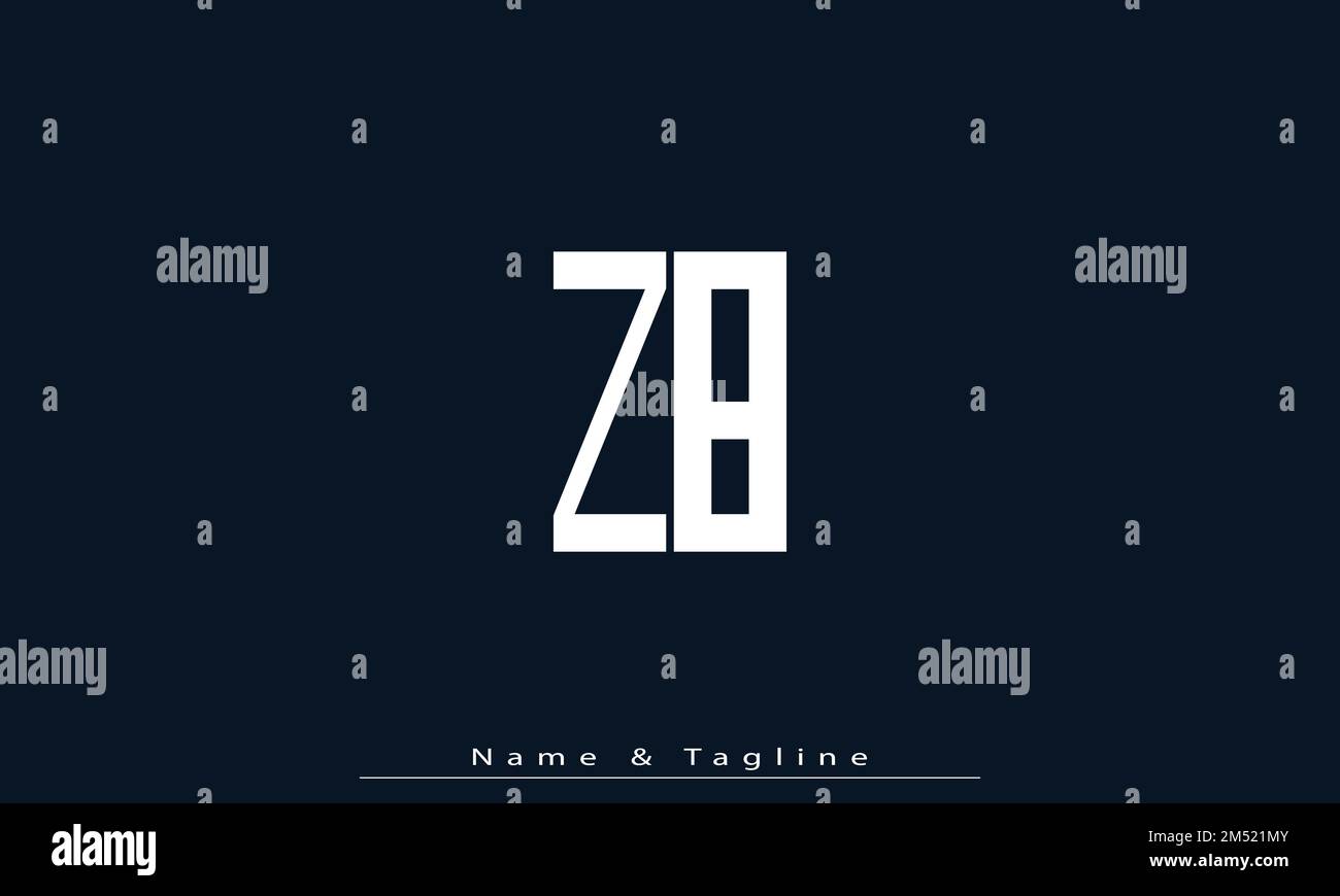 Alphabet letters Initials Monogram logo ZB , BZ Stock Vector Image ...