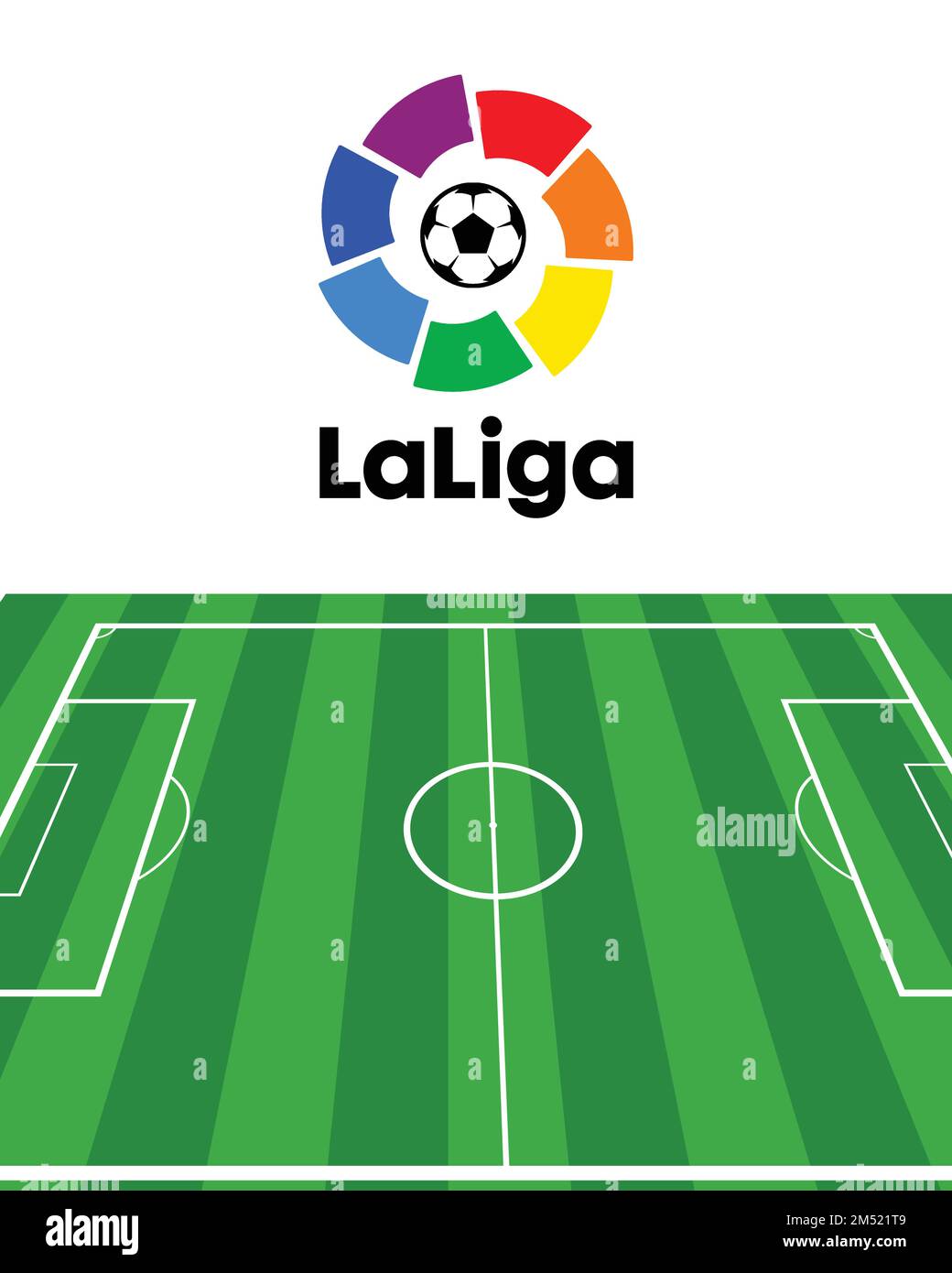La Liga Logo top professional football division of the Spanish football league system : Colombo, Sri Lanka – December 24, 2022 Stock Vector