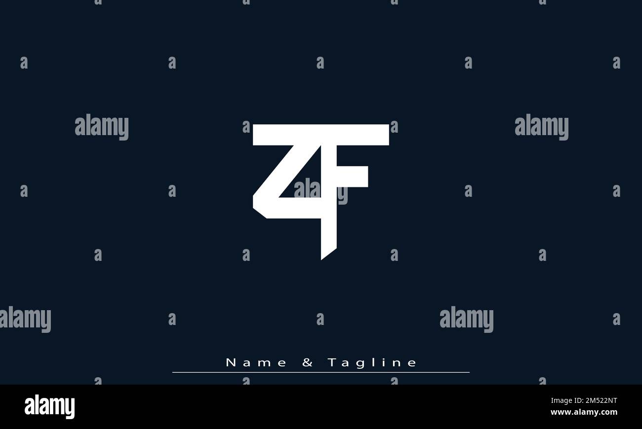 Alphabet letters Initials Monogram logo ZF , FZ Stock Vector
