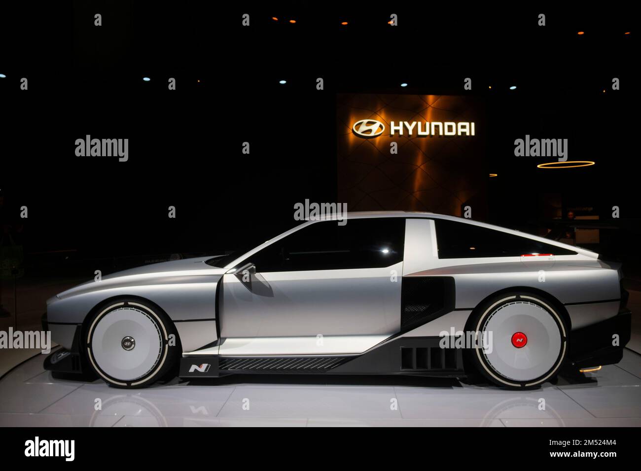 Hyundai N Vision 74 concept car. Hydrogen-powered car. 2022 Los Angeles ...