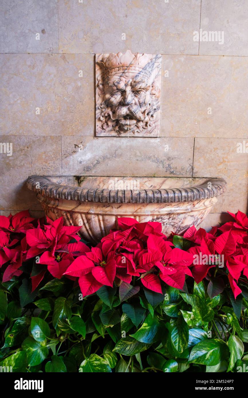 Christmas decorations at the Beverly Wilshire Hotel. Beverly Hills, California, United States Stock Photo