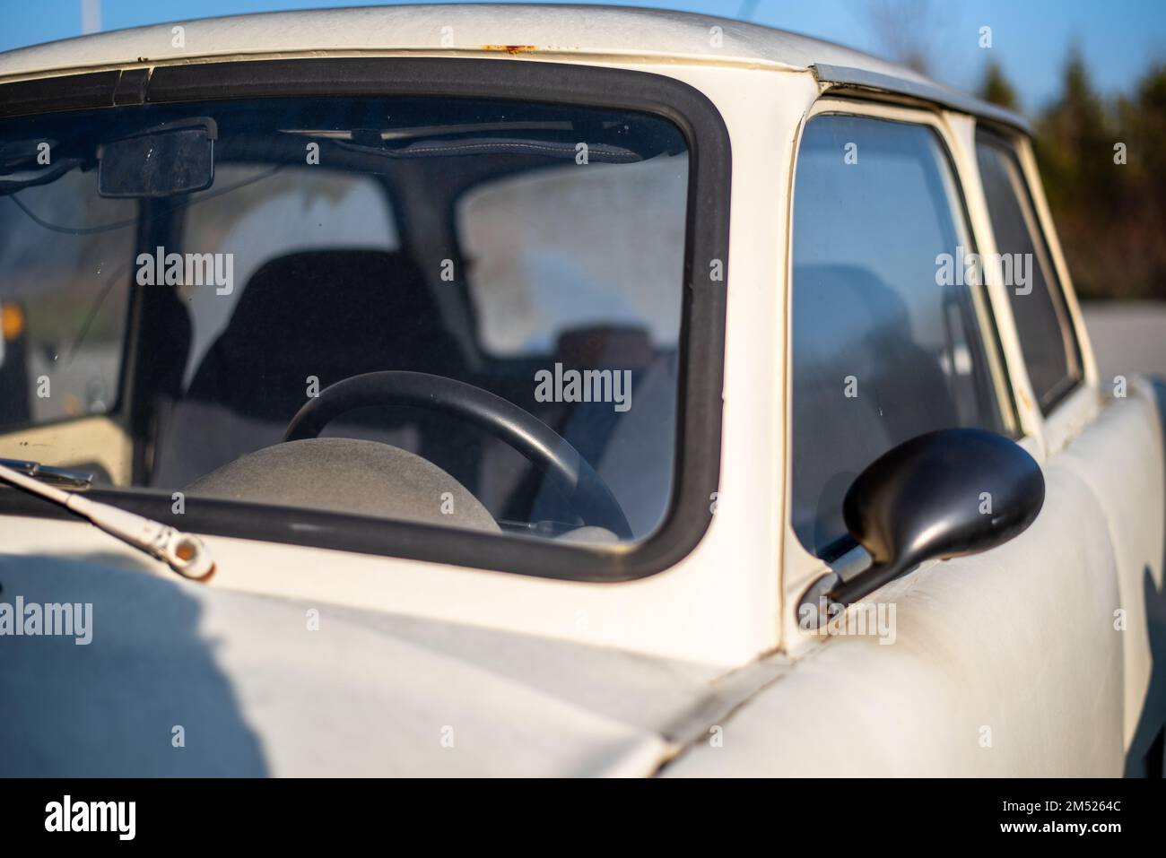 Front of the legendary retro Trabant car Stock Photo