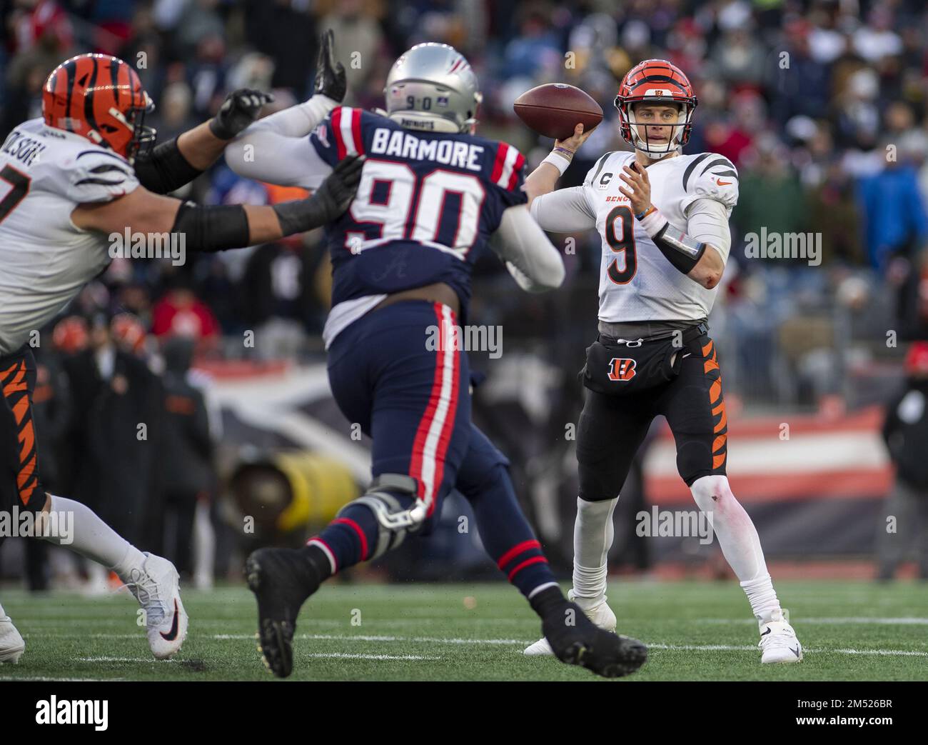 FOXBOROUGH, MA - DECEMBER 24: Cincinnati Bengals quarterback Joe