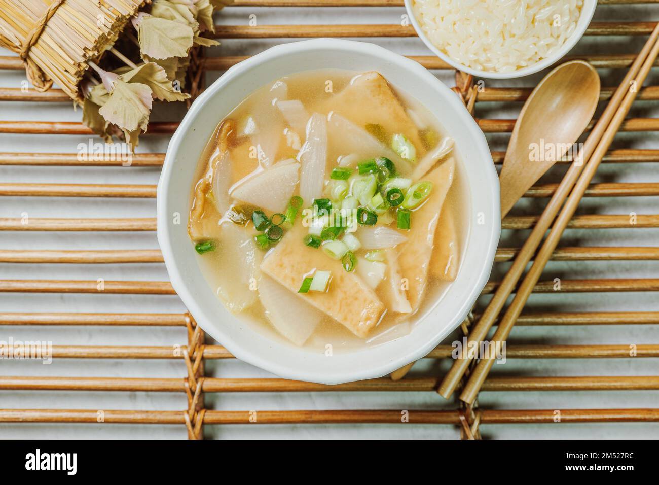 eomukguk, Korean style fishcake soup Stock Photo