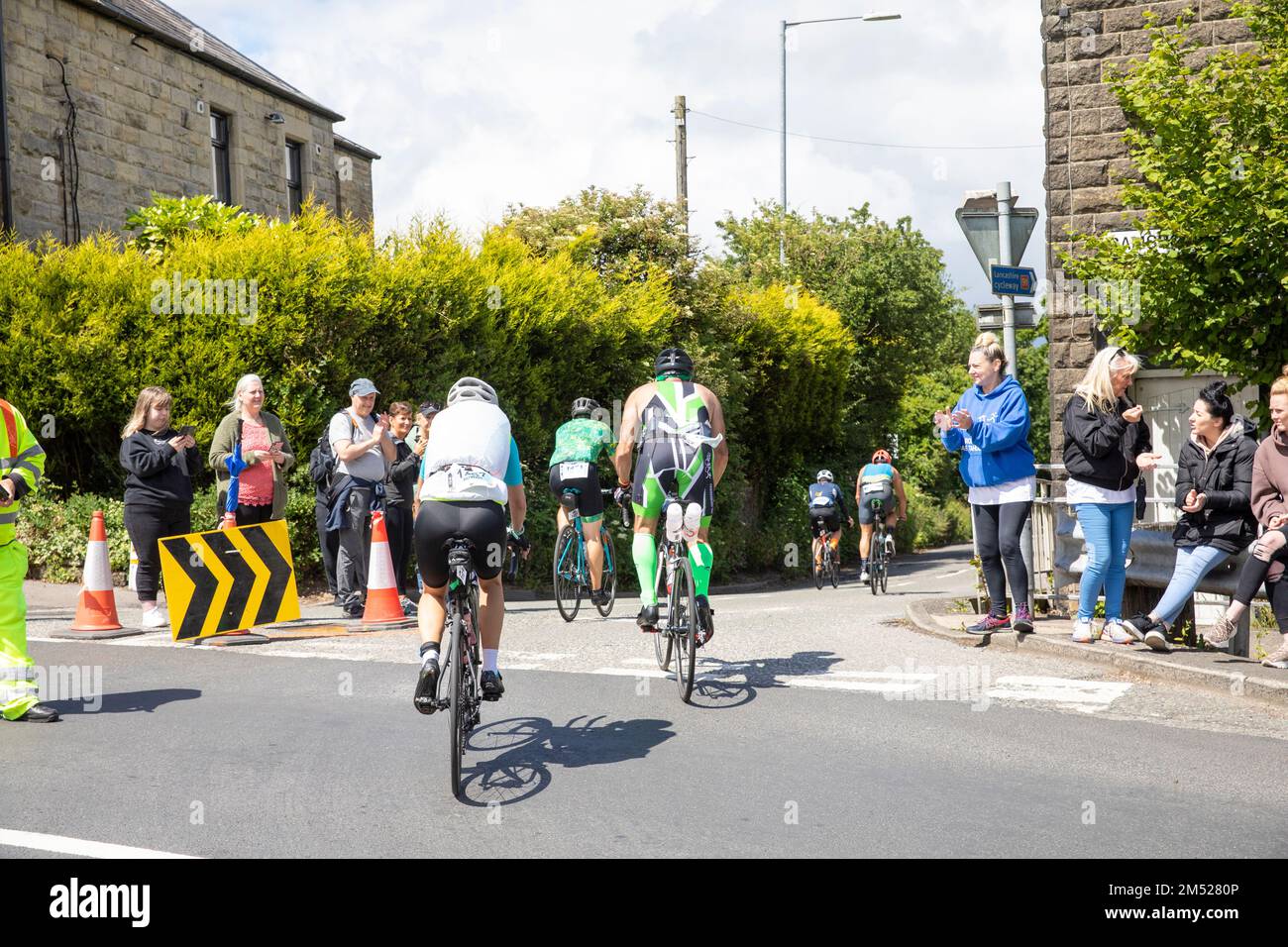 Ironman UK road race cycling event in Bolton Greater Manchester 2022 on