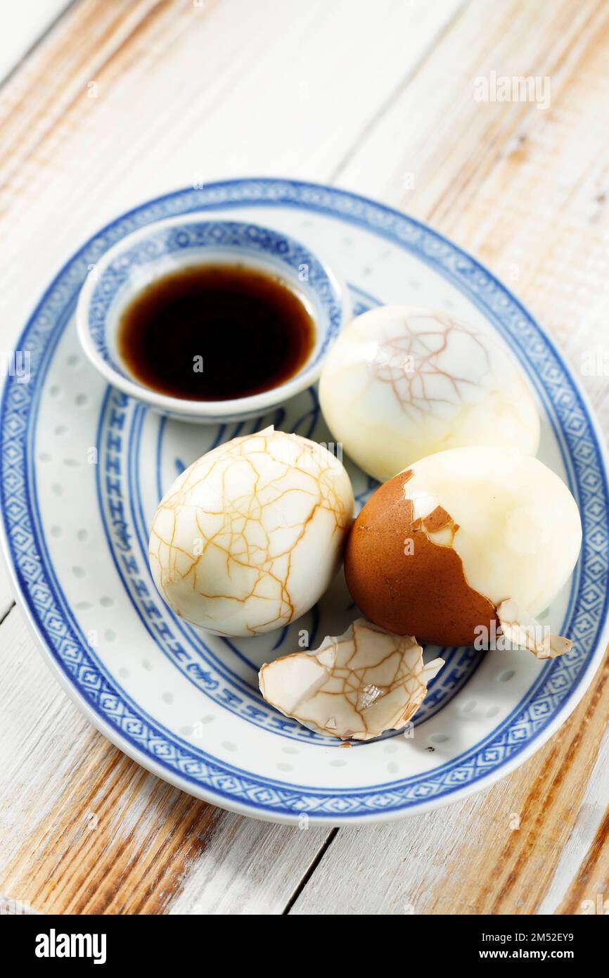 Cha Ye Dan Chinese Marble Egg, Marble Chinese Tea Egg Stock Photo - Alamy