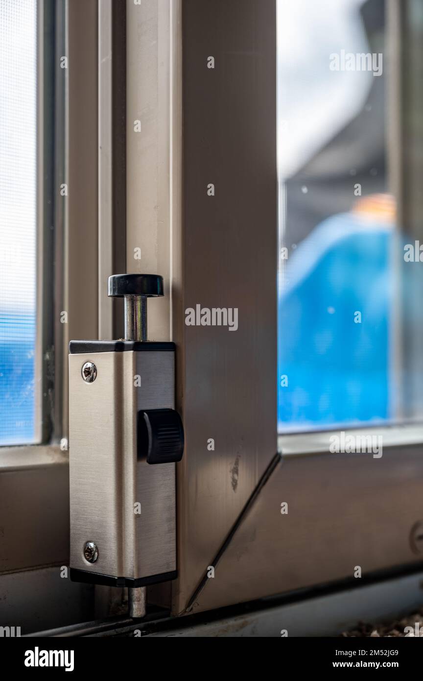 Push locking mechanism for sliding glass door hardware security Stock