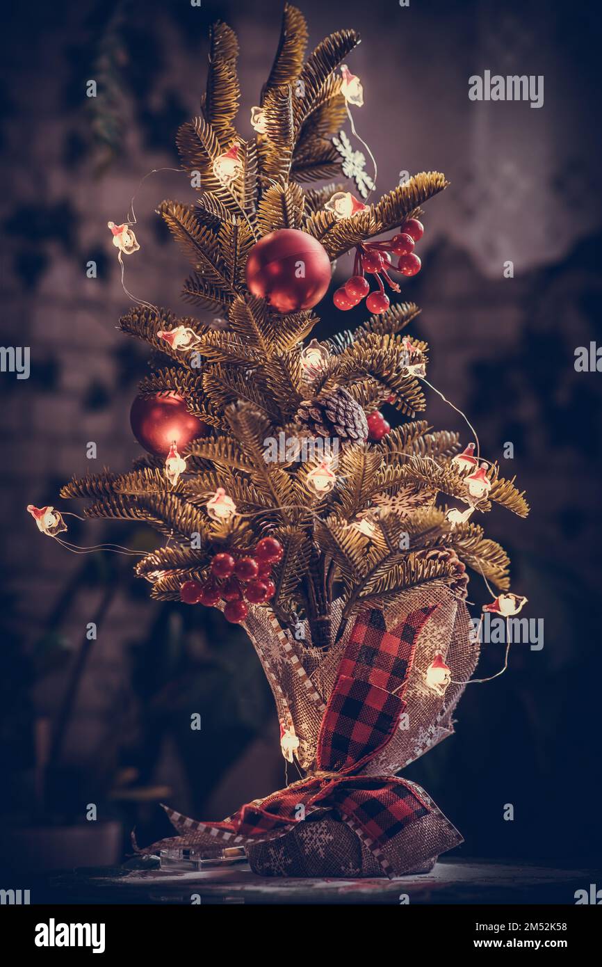 Christmass Tree with decoration Stock Photo
