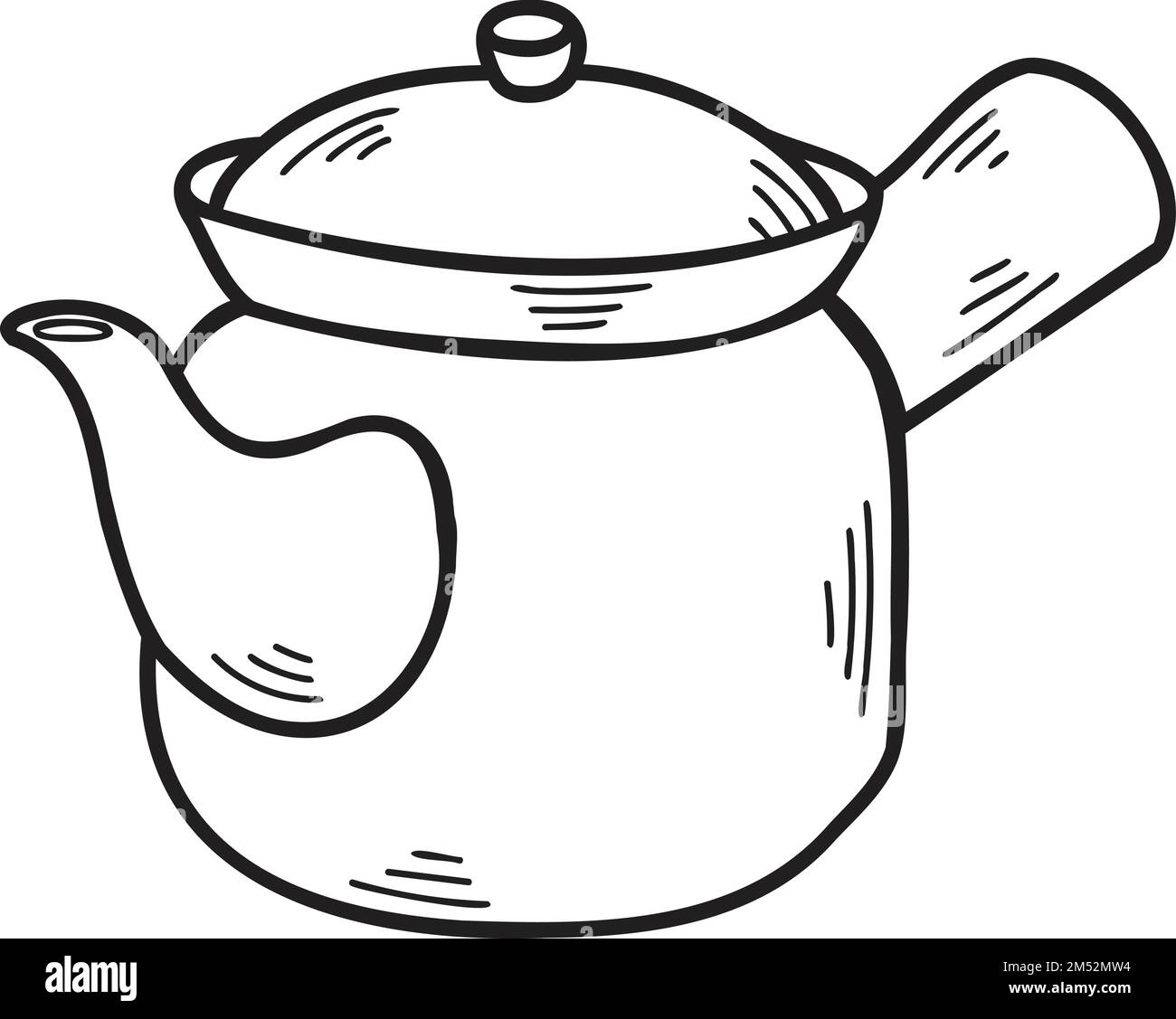 Hand Drawn teapot Chinese and Japanese food illustration isolated on ...