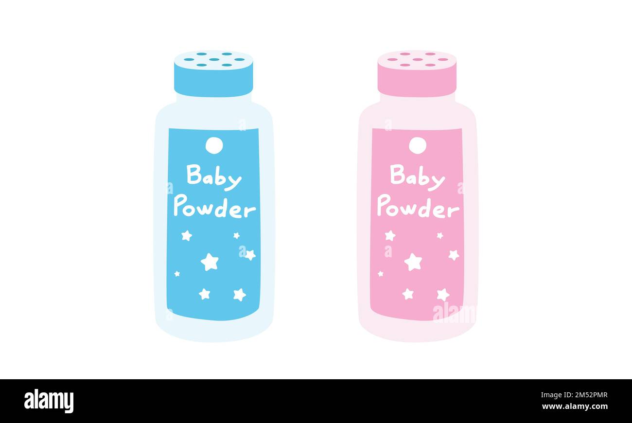 Baby powder bottle clipart. Simple cute blue and pink bottles of baby
