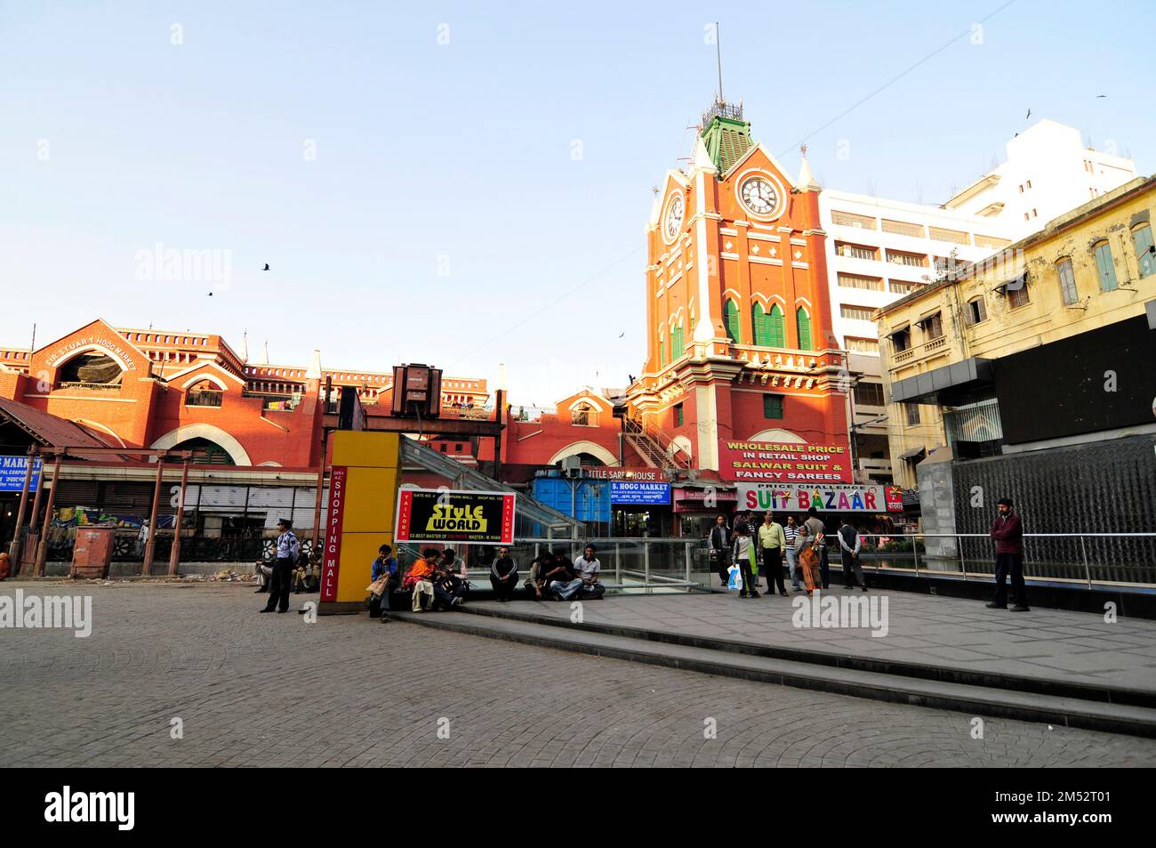 The clock tower of the New Market complex in Kolkata, India Stock Photo