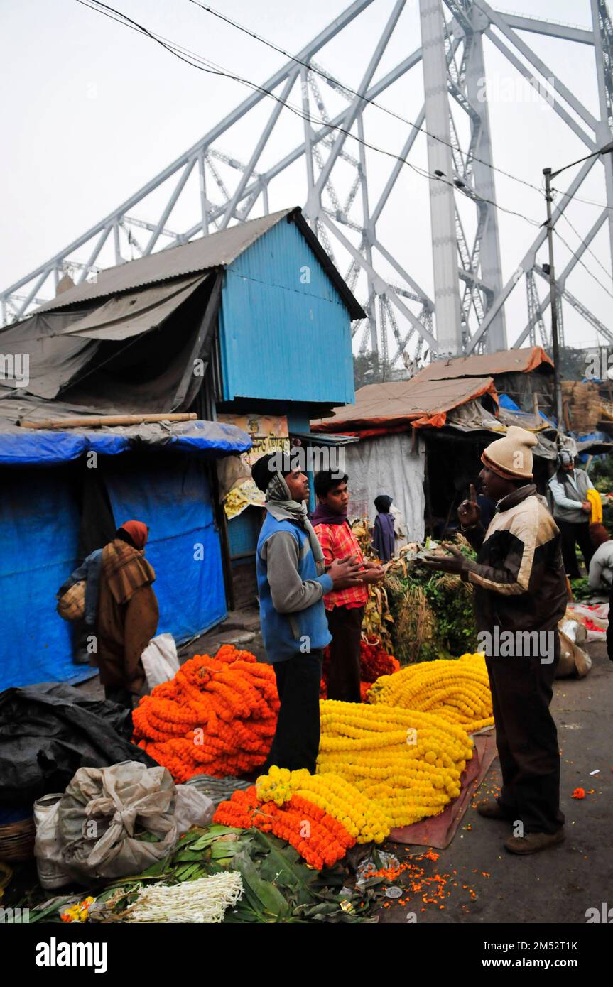 Mallick Ghat is one of the biggest flower markets in Asia. Early