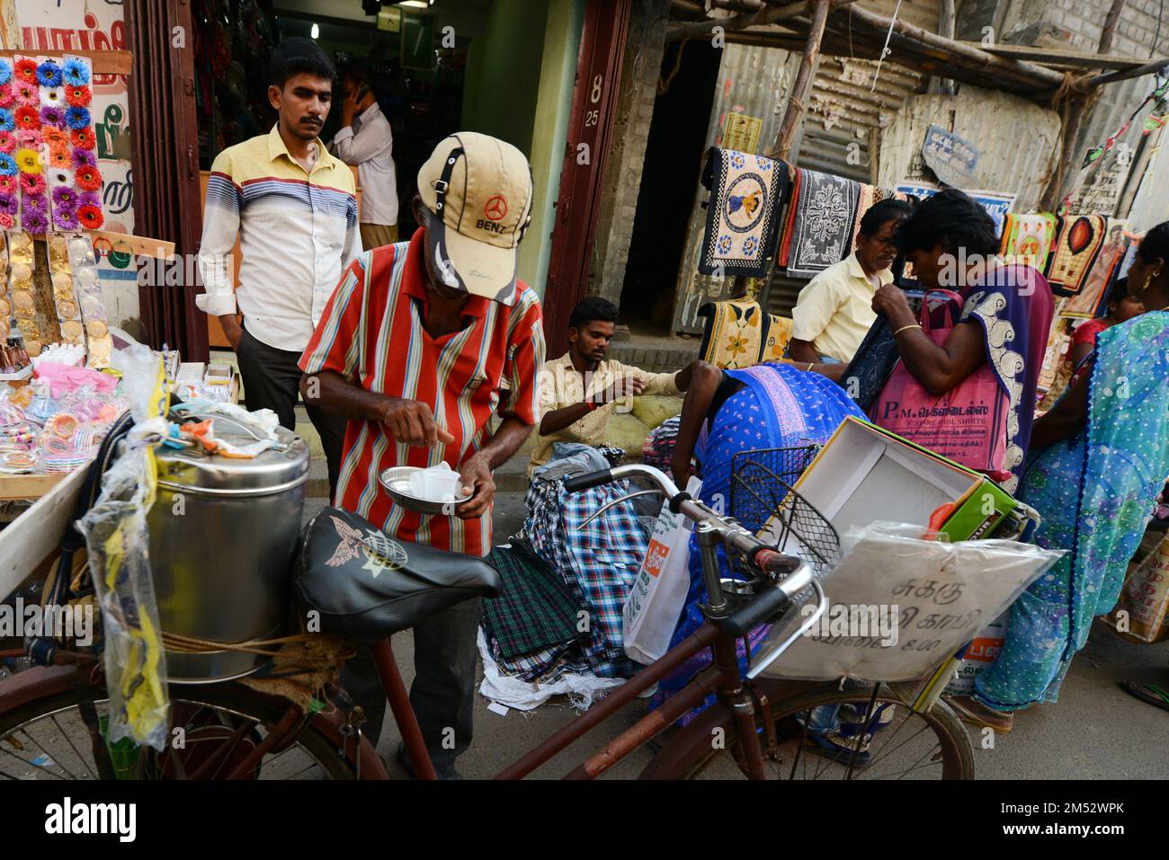 The vibrant old city of Madurai, Tamil Nadu, India. Stock Photo