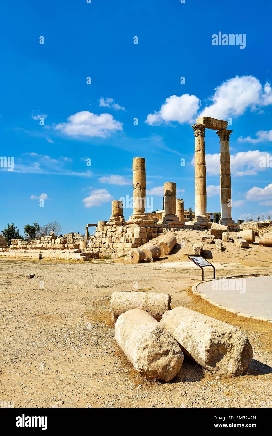 Amman Jordan. The Citadel Stock Photo