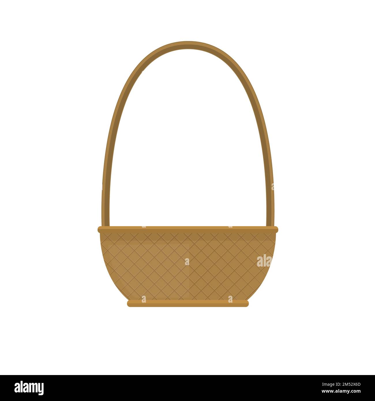 Empty baskets set isolated on white background vector illustration