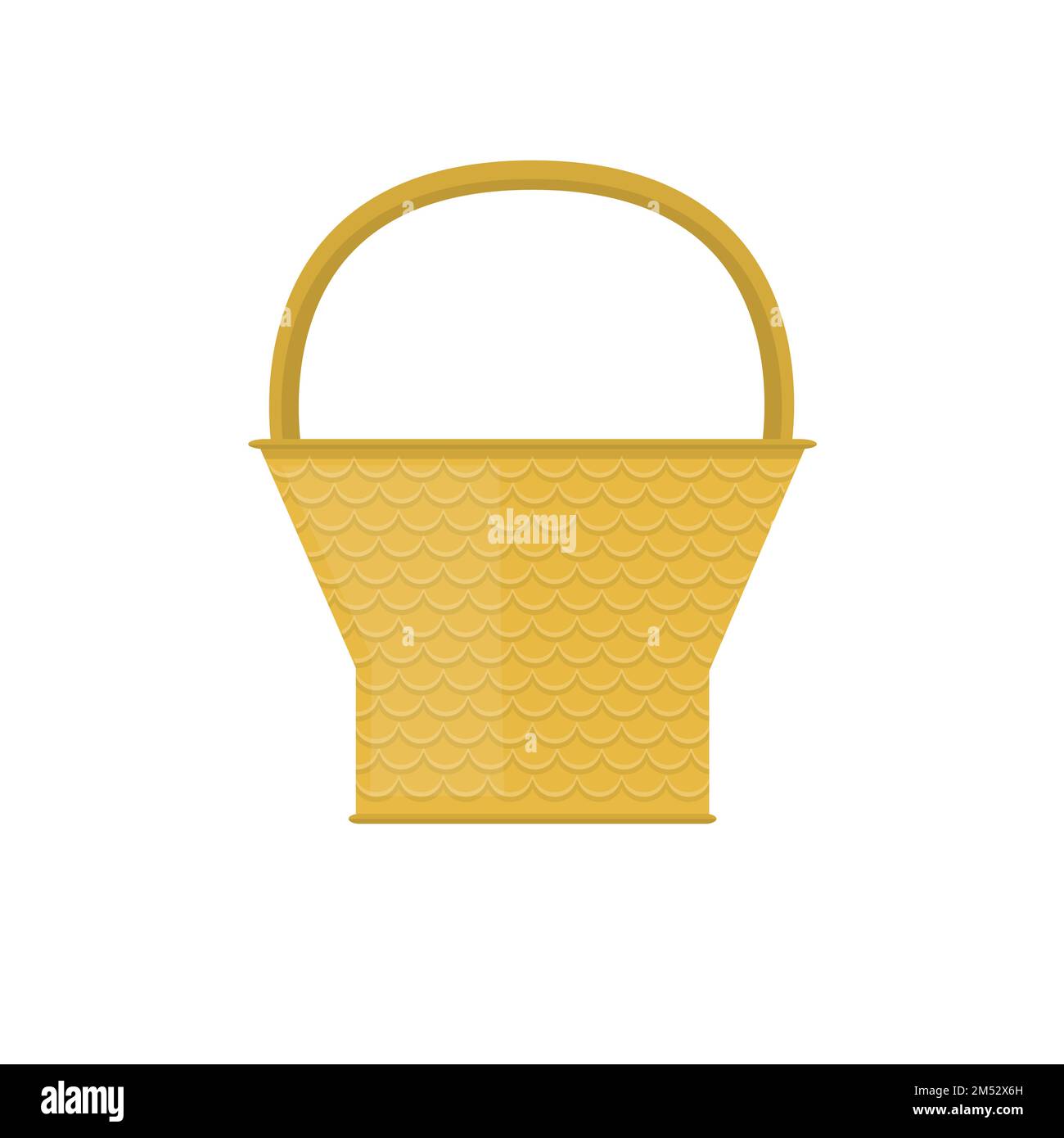 Empty baskets set isolated on white background vector illustration