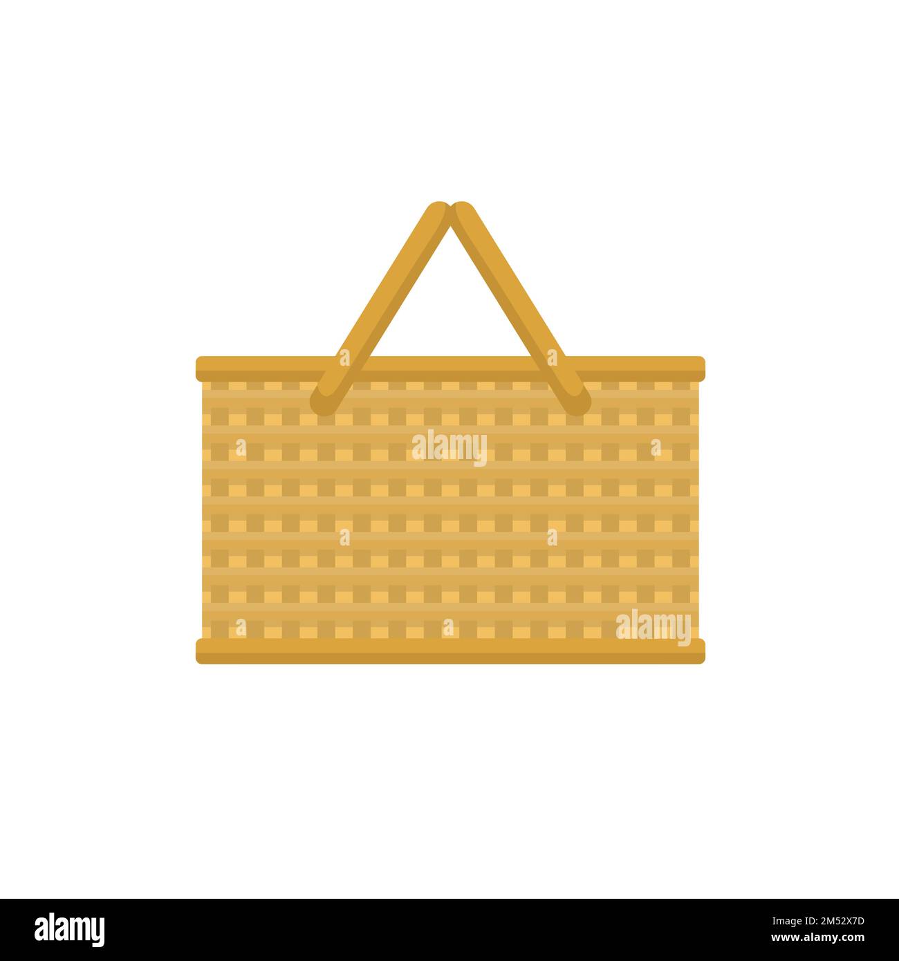 Empty baskets set isolated on white background vector illustration