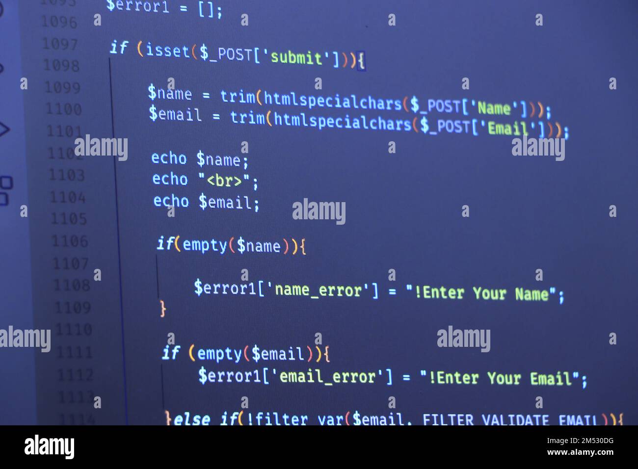 Programming Coding with editor colorful themes Stock Photo - Alamy