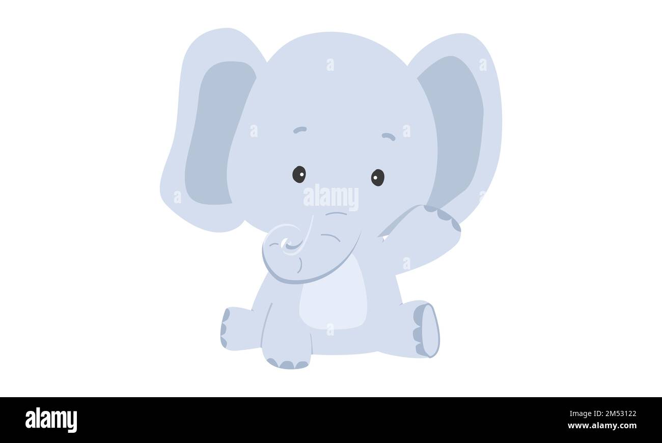 Little elephant cartoon hi-res stock photography and images - Alamy